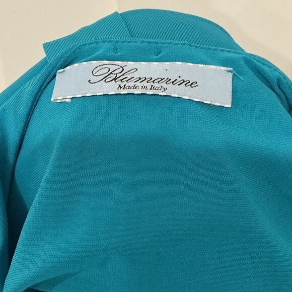 Blumarine Made in Italy Women’s Teal Blue Casual Sleeveless Dress Size I42/US M - Picture 2 of 11